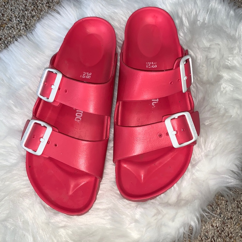 Coral Birkenstock Sandals size 38